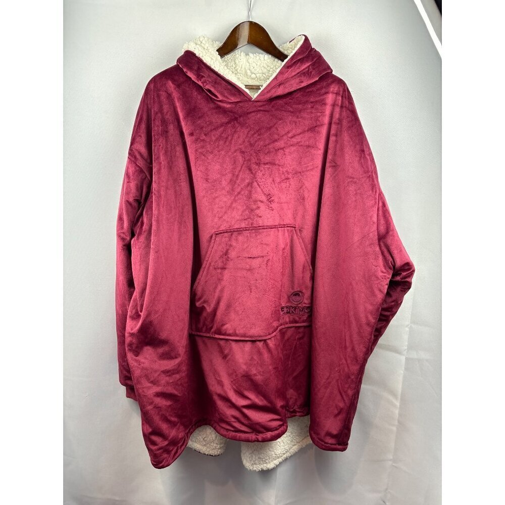 Unisex Eskimo Large Velour & Sheep Fur Hoodie Mumu